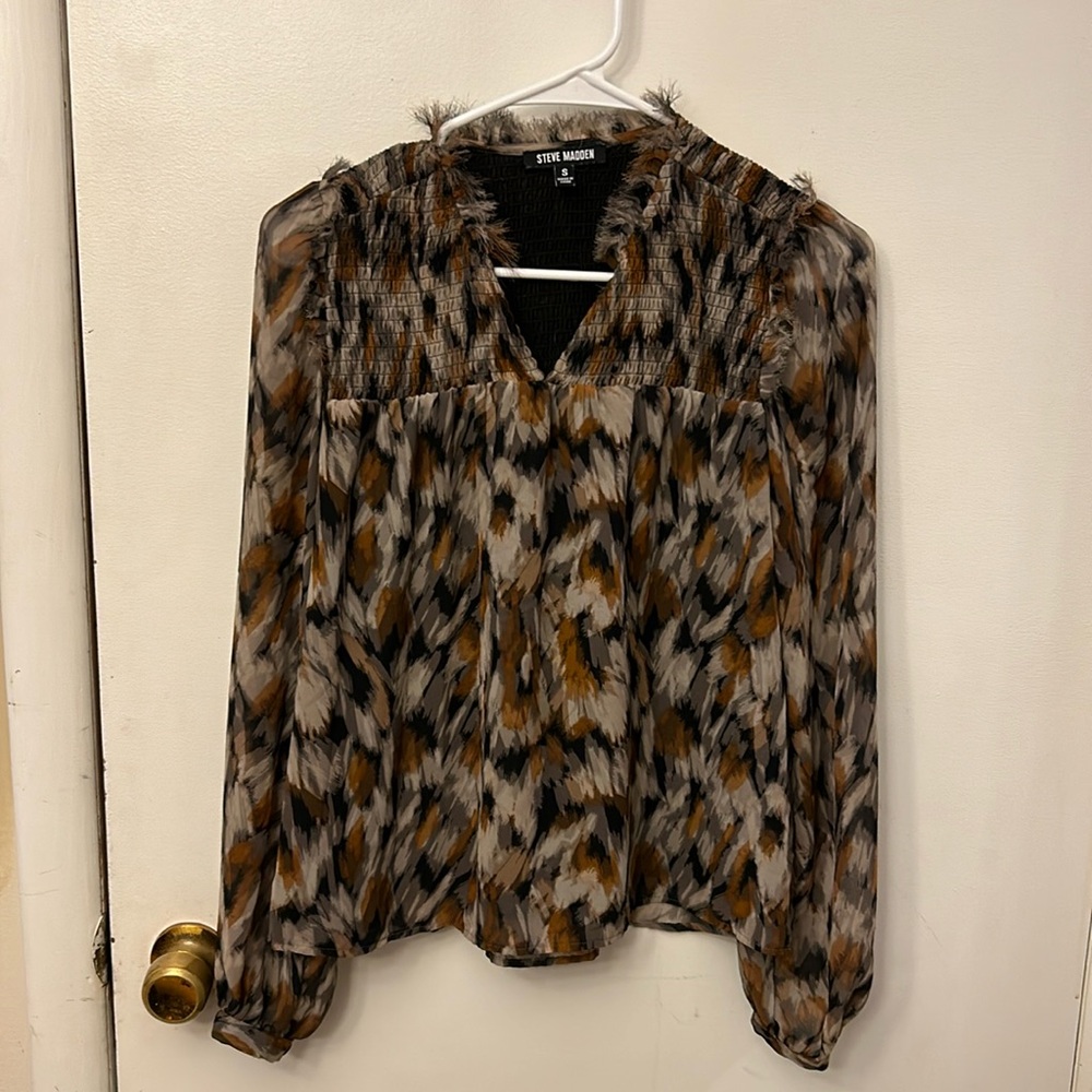 Steve Madden Women’s Shirt Brown/Black Size Small